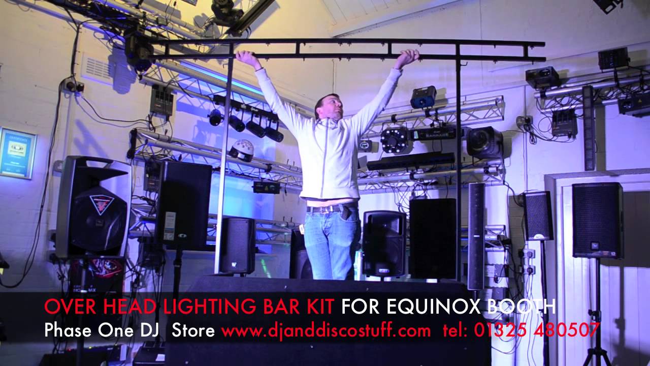 equinox booth overhead lighting bar system