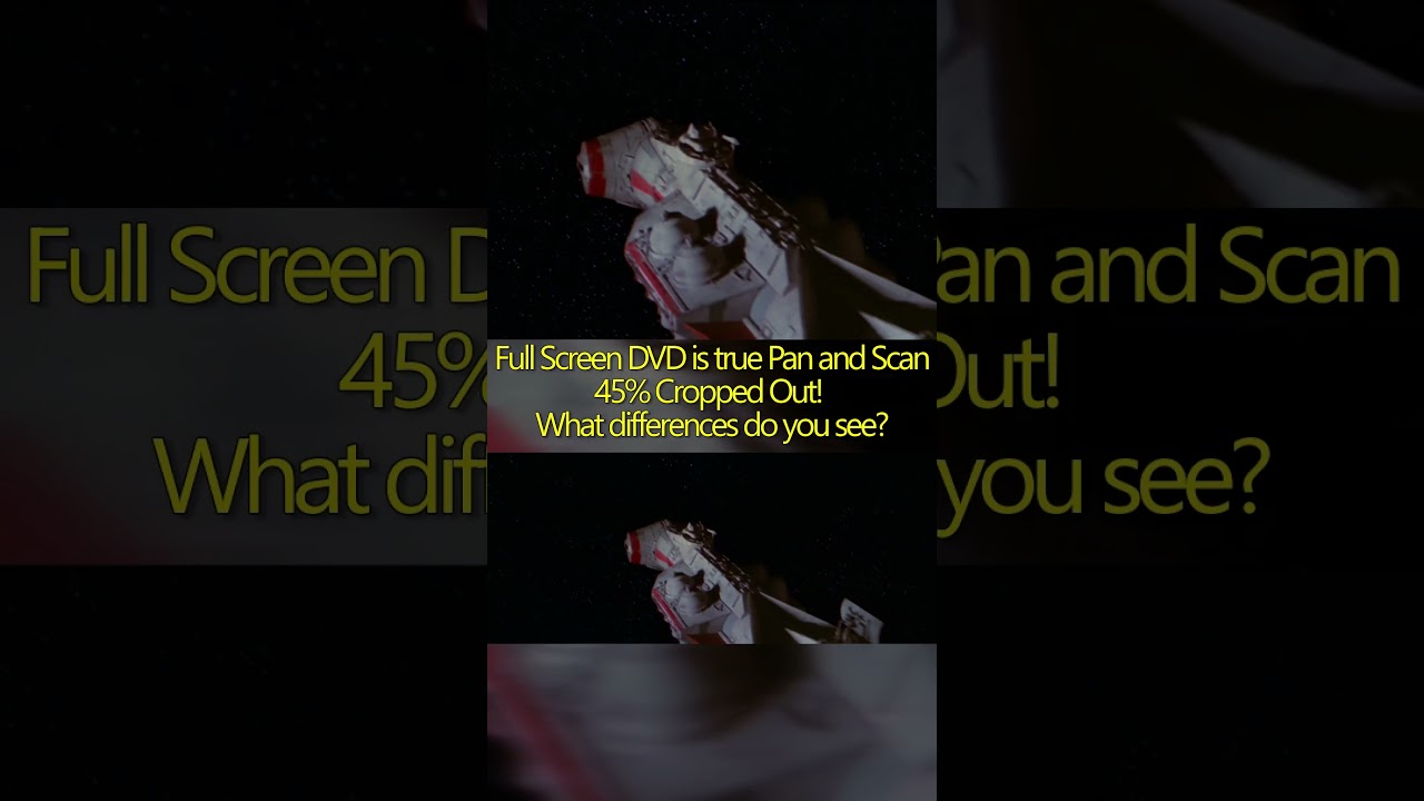 Star Wars A New Hope Full Screen vs Widescreen Tantive IV 2