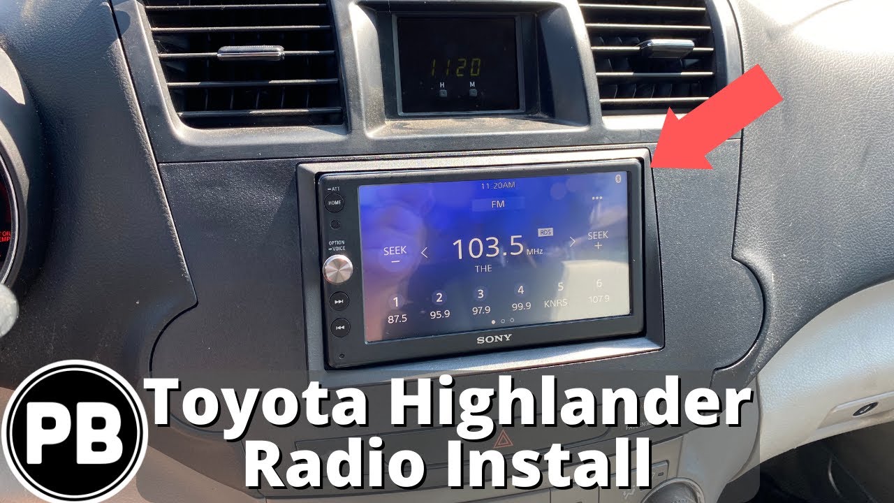 Установка радиоприемника Toyota Highlander 2008 - 2013