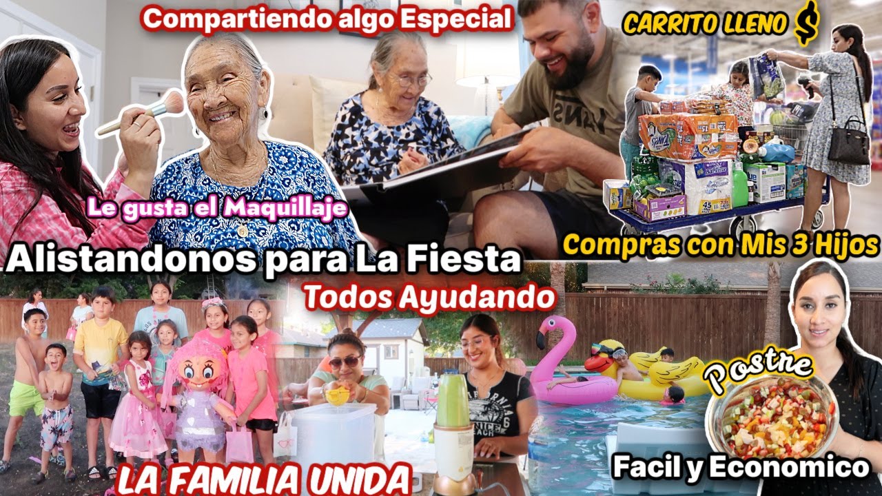 CONSINTIENDO A LA ABUELITA❤️|LE HICE SU MAQUILLAJE | LISTA PARA la FIESTA‼️|LINDA TARDE EN FAMILIA🥰|