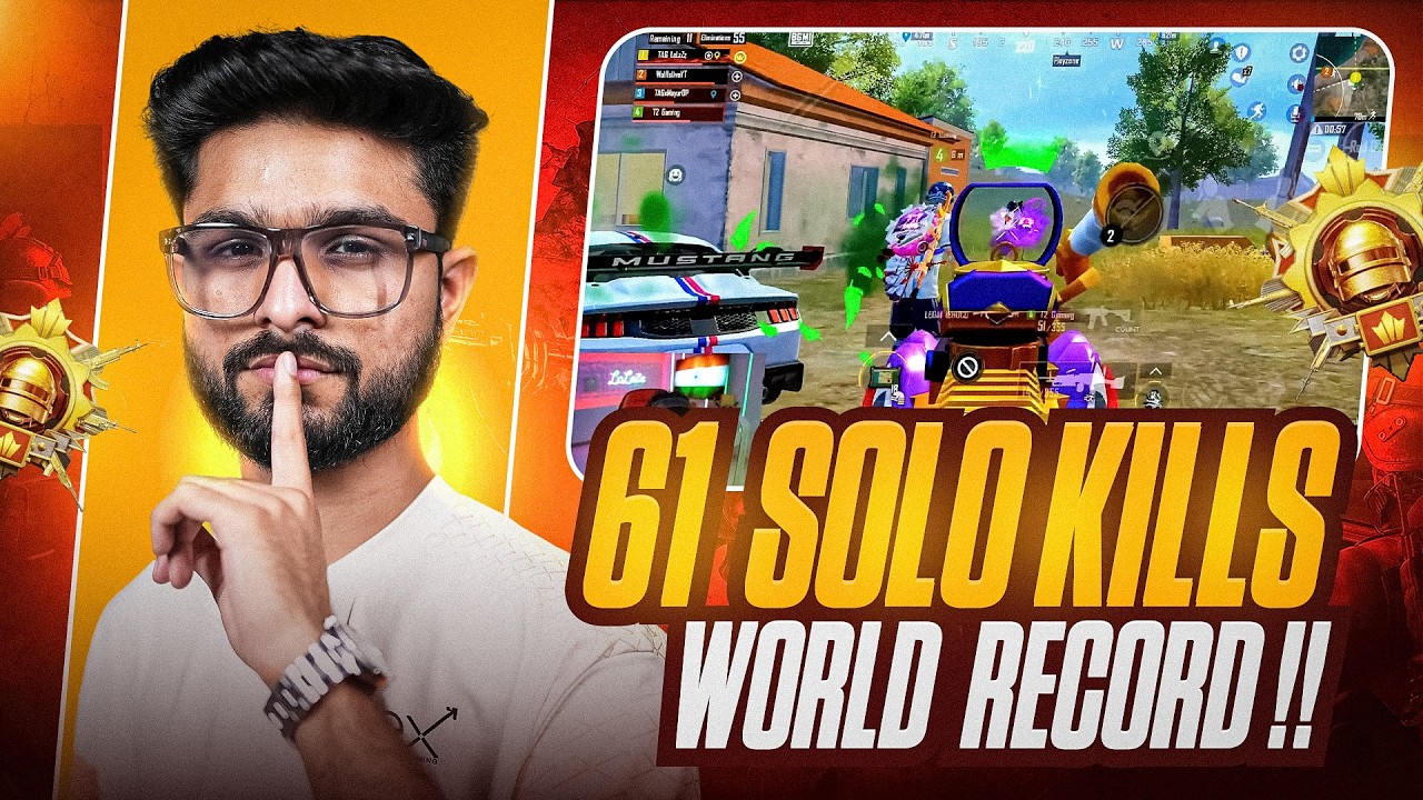 I MADE A WORLD RECORD OF 61 SOLO KILLS IN BGMI | TAG LoLzZz OR WHAT