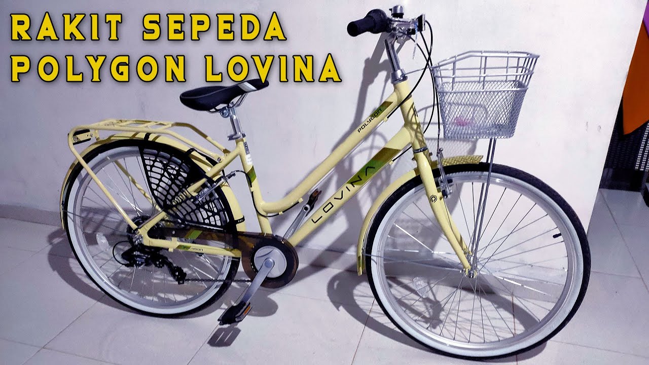UNBOXING Rakit Sepeda Polygon Lovina 26 Warna Cream Dari Awal Sampai Akhir - Sepeda Mini Polygon