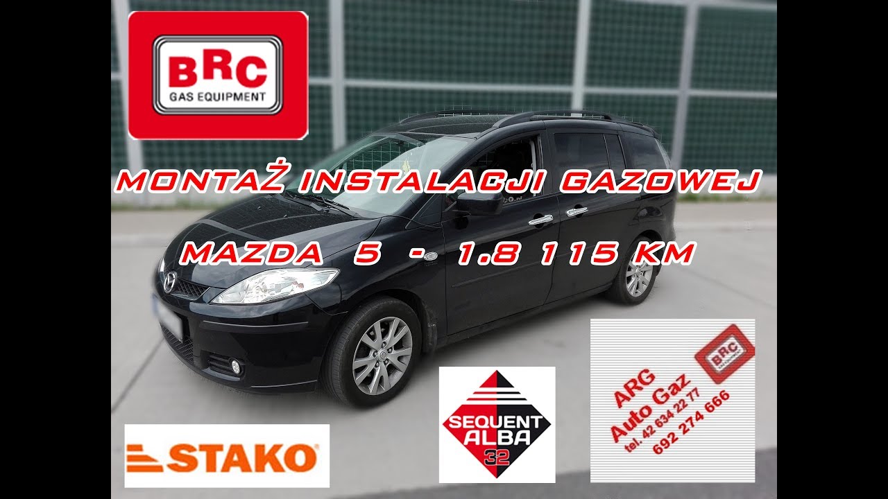 Mazda 5 1.8 115kM montaż instalacji gazowej Sequent ALBA 32 BRC od ARG Auto Gaz Ł&oacute;dź