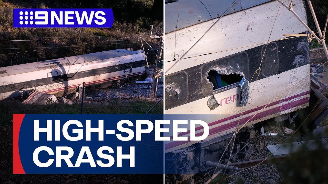 Spain to hold three days of mourning following fatal train crash | 9 News Australia