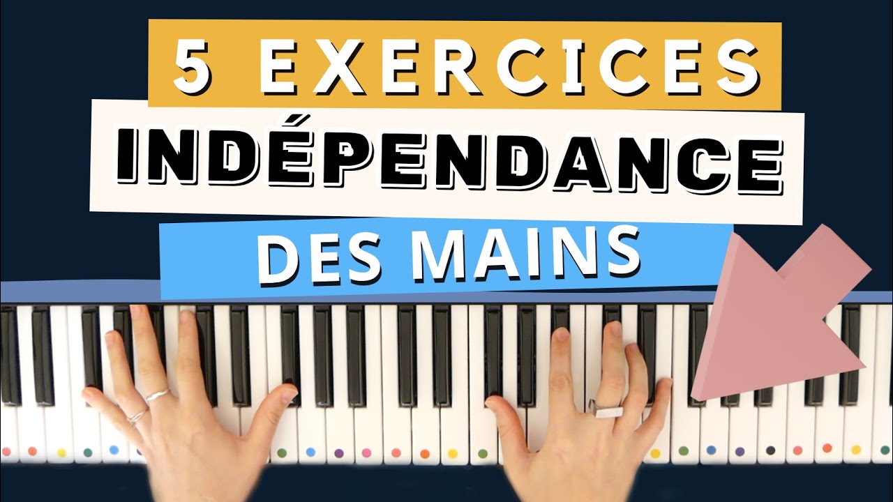 5 exercices indispensables pour acquérir l'independance des mains au piano débutant (PIANO TUTO)