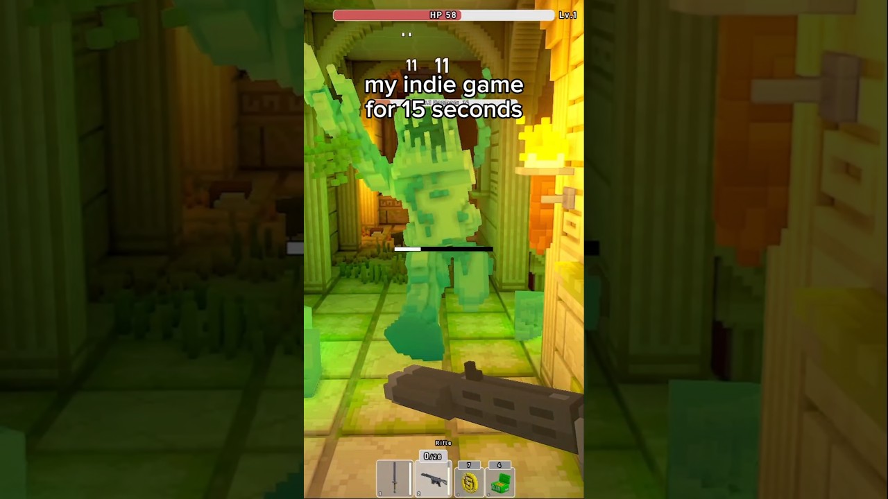 My indie game for 15 seconds #gamedev #voxile #indiegame #voxel #fps #rpg #survivalgame #cube