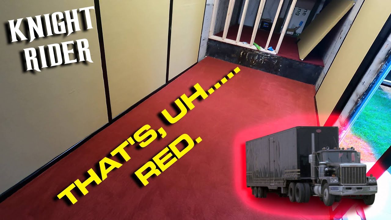 Time to Wire the Knight Rider Semi and I Need Some HELP! Plus some VERY 80's Red Carpet Installed!