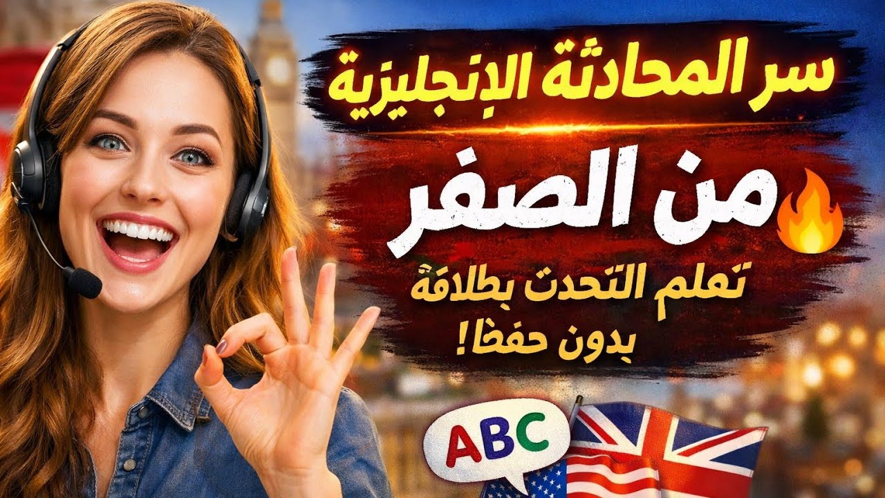 سر المحادثة الإنجليزية من الصفر 🔥 تعلّم التحدث بطلاقة بدون حفظ | English Conversation
