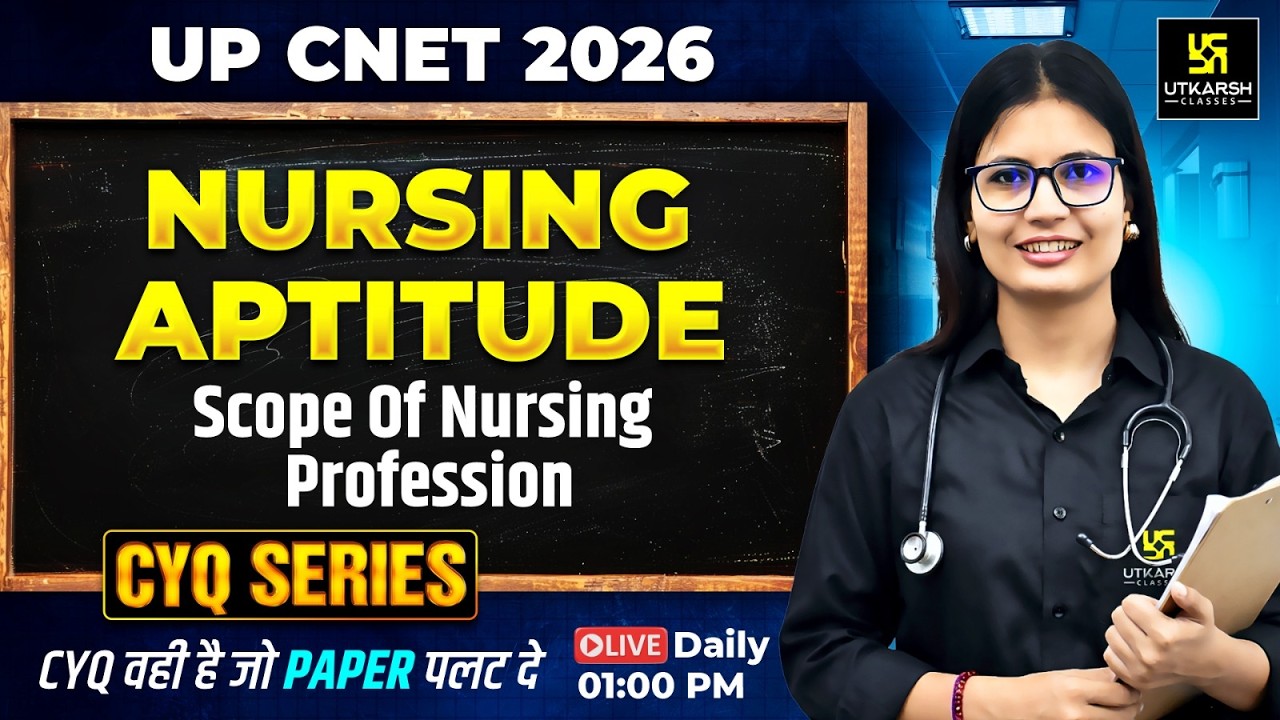Nursing Aptitude #31 | Scope Of Nursing Profession  | UP CNET Exam 2026 | Asha Ma'am
