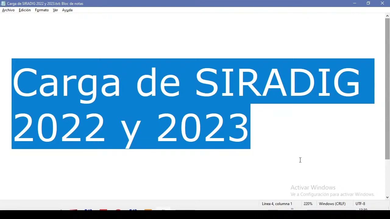 Carga de SIRADIG 2022 y 2023