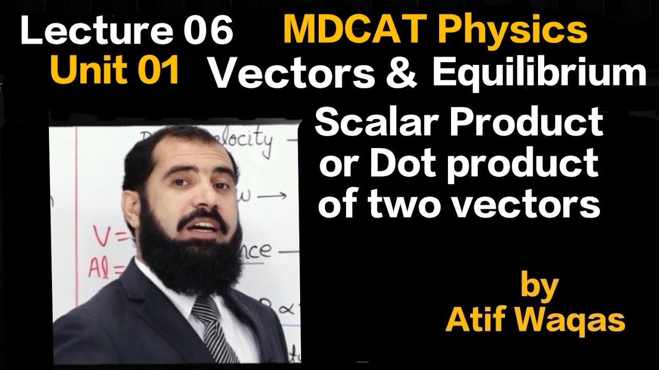 Scalar product|Dot product|Lecture 06 Unit 01 Vectors and Equilibrium|MDCAT