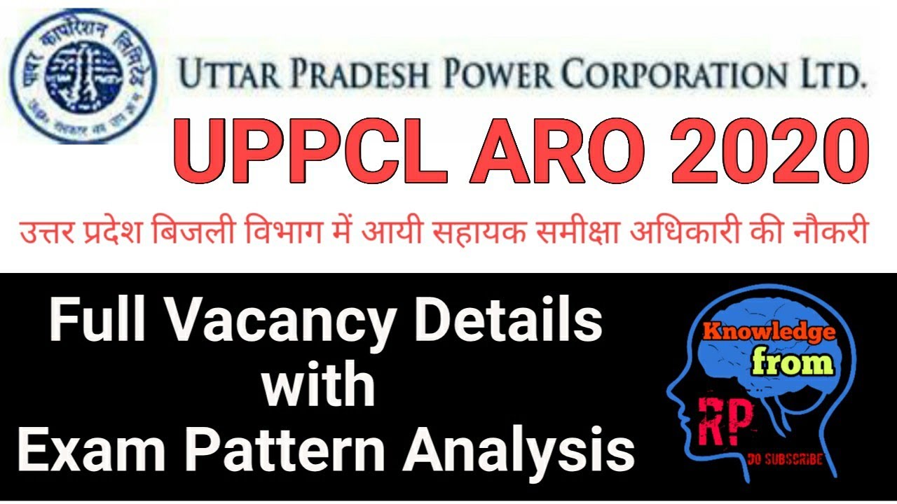 UPPCL ARO 2020 Vacancy Details and Exam Pattern