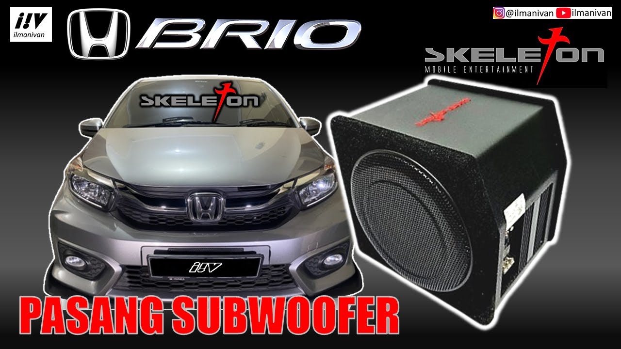HONDA NEW BRIO PASANG SUBWOOFER AKTIF 8'