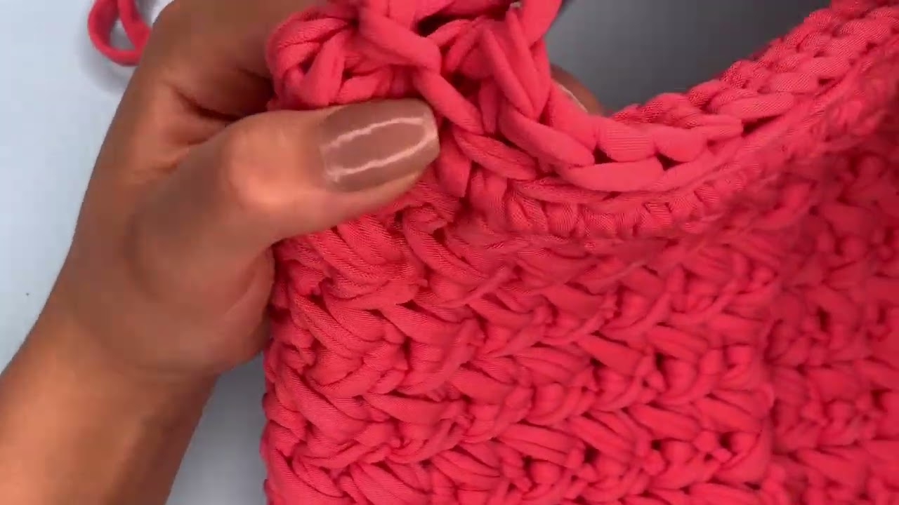Como fazer fechamento lateral da bolsa Belly crochê fio de malha ( Aula 25 - Curso Completo )