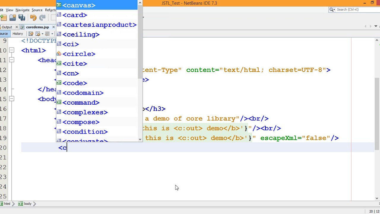 JSTL Core Tag Library Session 1