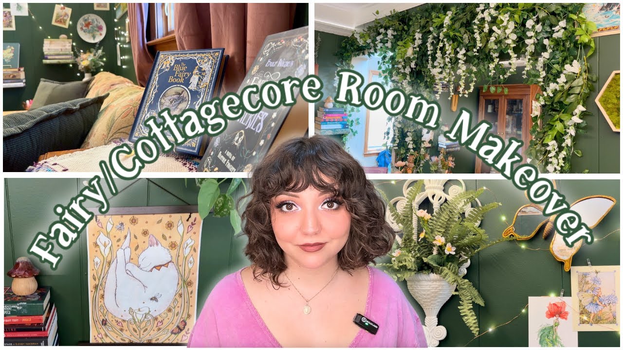 Fairycore & Cottagecore Library Makeover! Redecorating my dark academia reading nook for SPRING! 🧚🦋