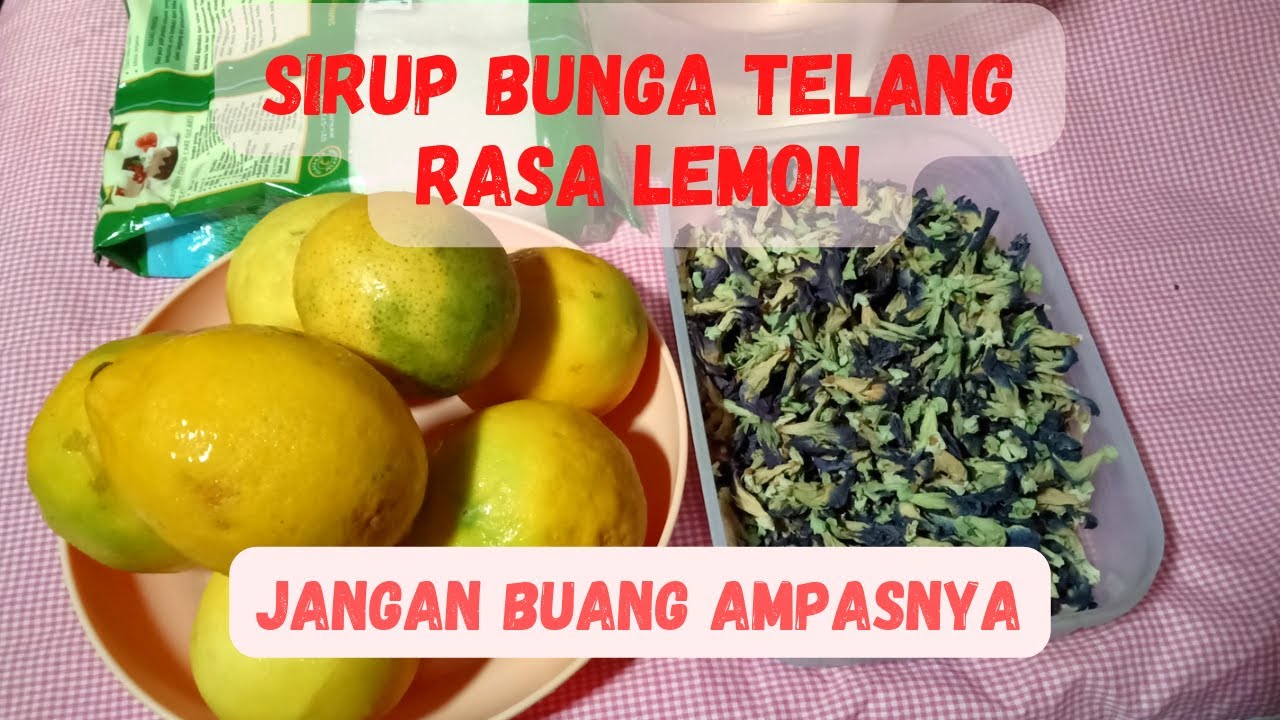 Cara Membuat Sirup Bunga Telang Rasa Lemon (BUTEMON)/#HowtoMakeButterflyPeaFlowersSyrupLemonFlavour.