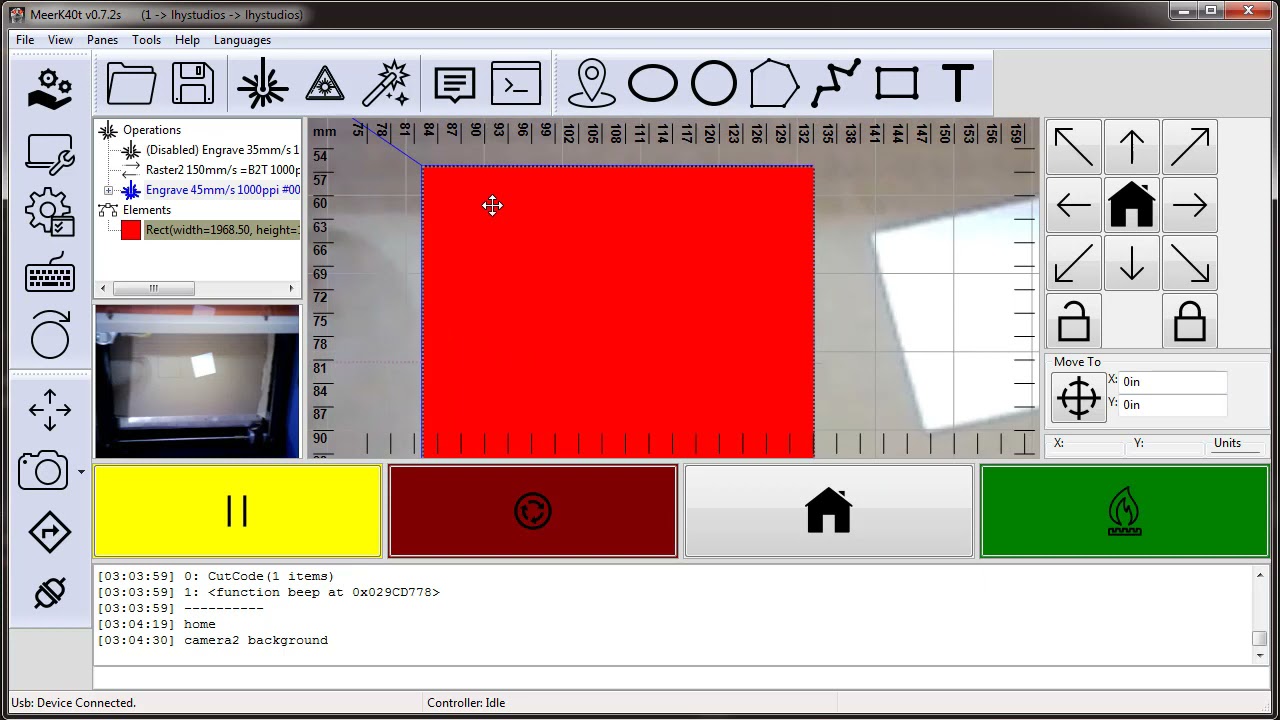 MeerK40t Instruction: Mini Area Camera Alignment 0.7.+