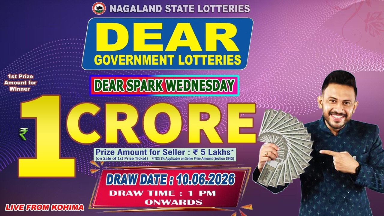 LOTTERY LIVE DEAR 1 PM 10.06.2026 NAGALAND STATE LOTTERY LIVE DEAR LOTTERY LIVE LOTTERY SAMBAD LIVE
