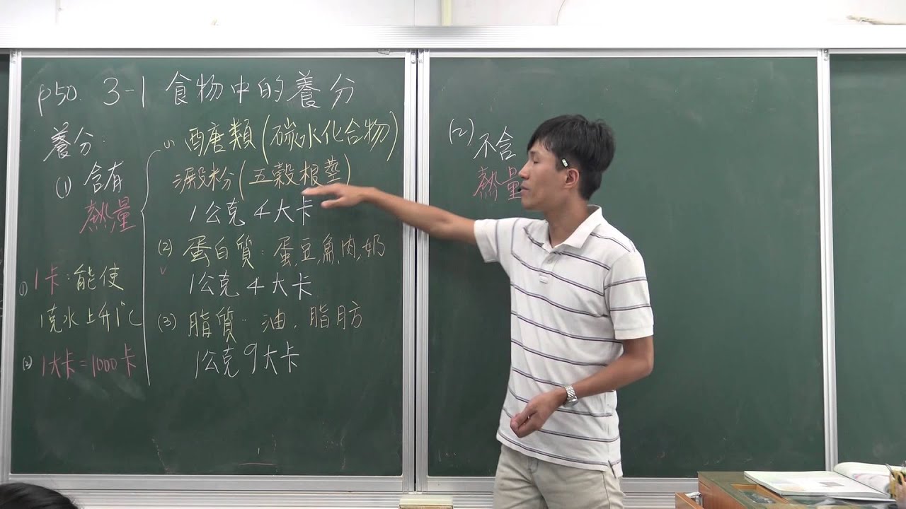 國一上生物 3-1食物中的營養(1)-六大營養素介紹