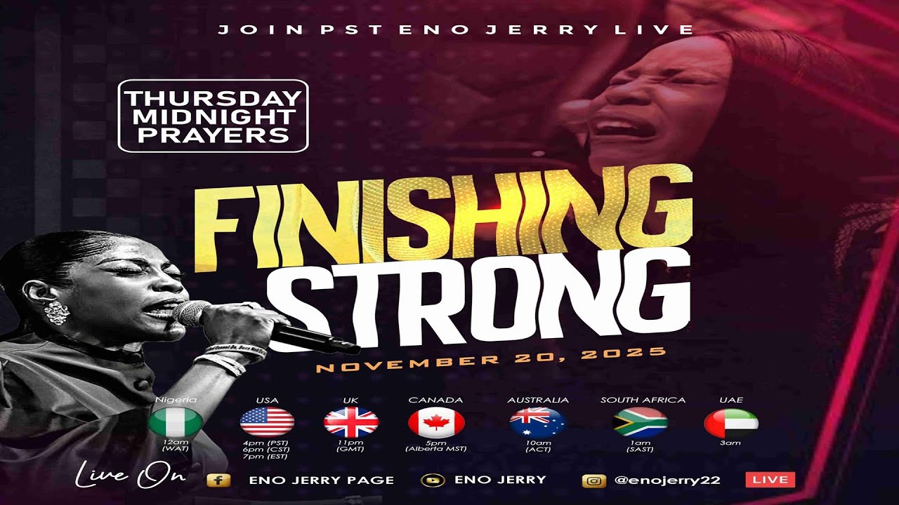 THURSDAY MIDNIGHT PRAYER || FINISHING STRONG || 20-NOV-2025