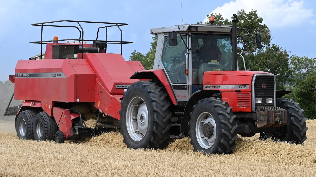 Harvest 2025 - Baling Straw with Massey Ferguson 3635 & Massey Ferguson 185 Baler