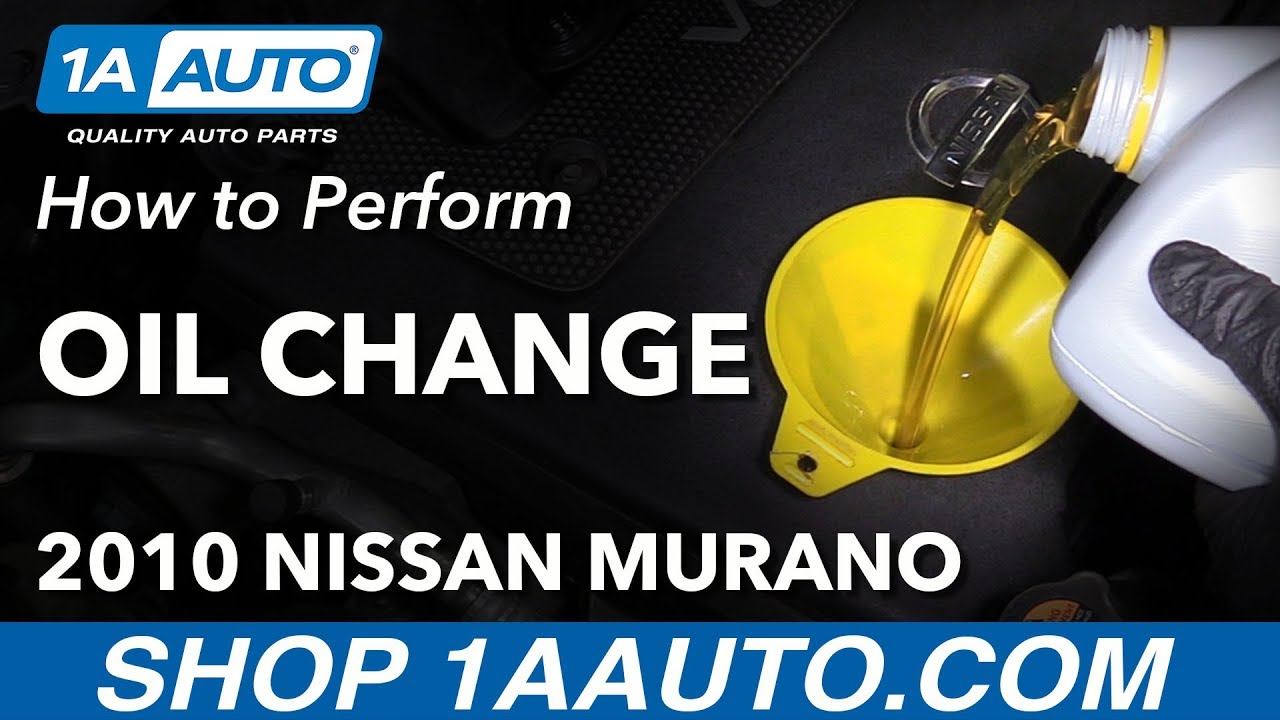 Как заменить моторное масло и фильтр на Nissan Murano 09–14