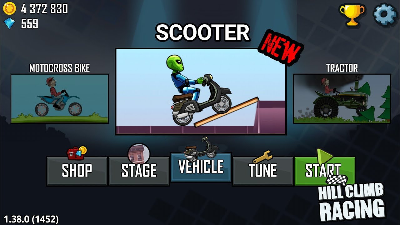Hill Climb Racing - New Vehicle Scooter | Graphics Mod