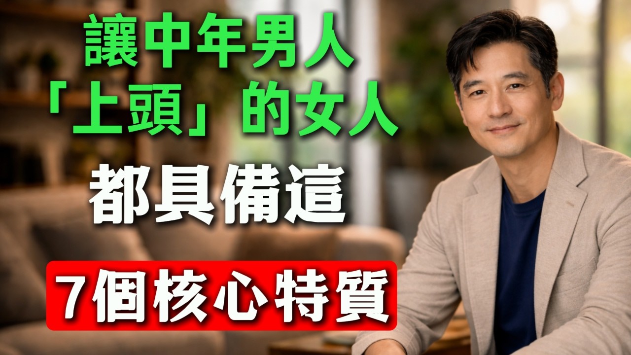 讓中年男人「上頭」的女人，從來不是漂亮和性感，而是具備這7個核心特質！