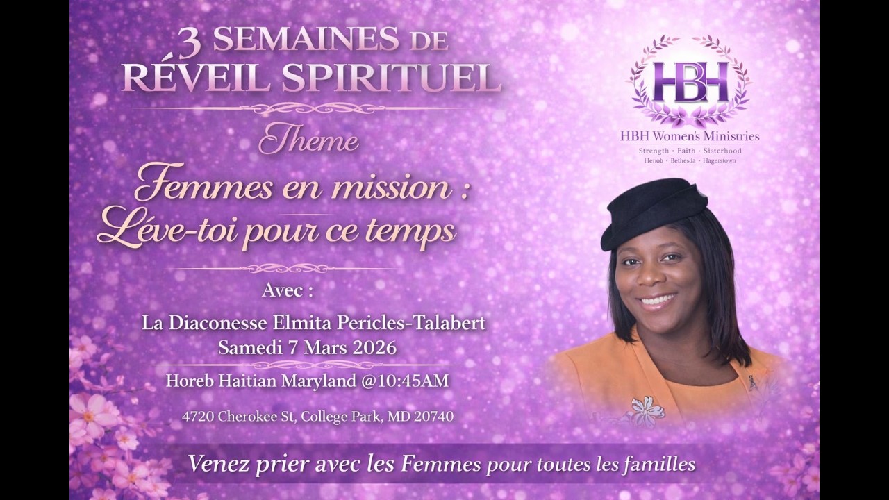 FEMMES HBH EN MISSION:DIEU VOIT TES FARDEAUX|WOMEN'S MONTH CELEBRATION| SIS ELMITA PERICLES TALABERT