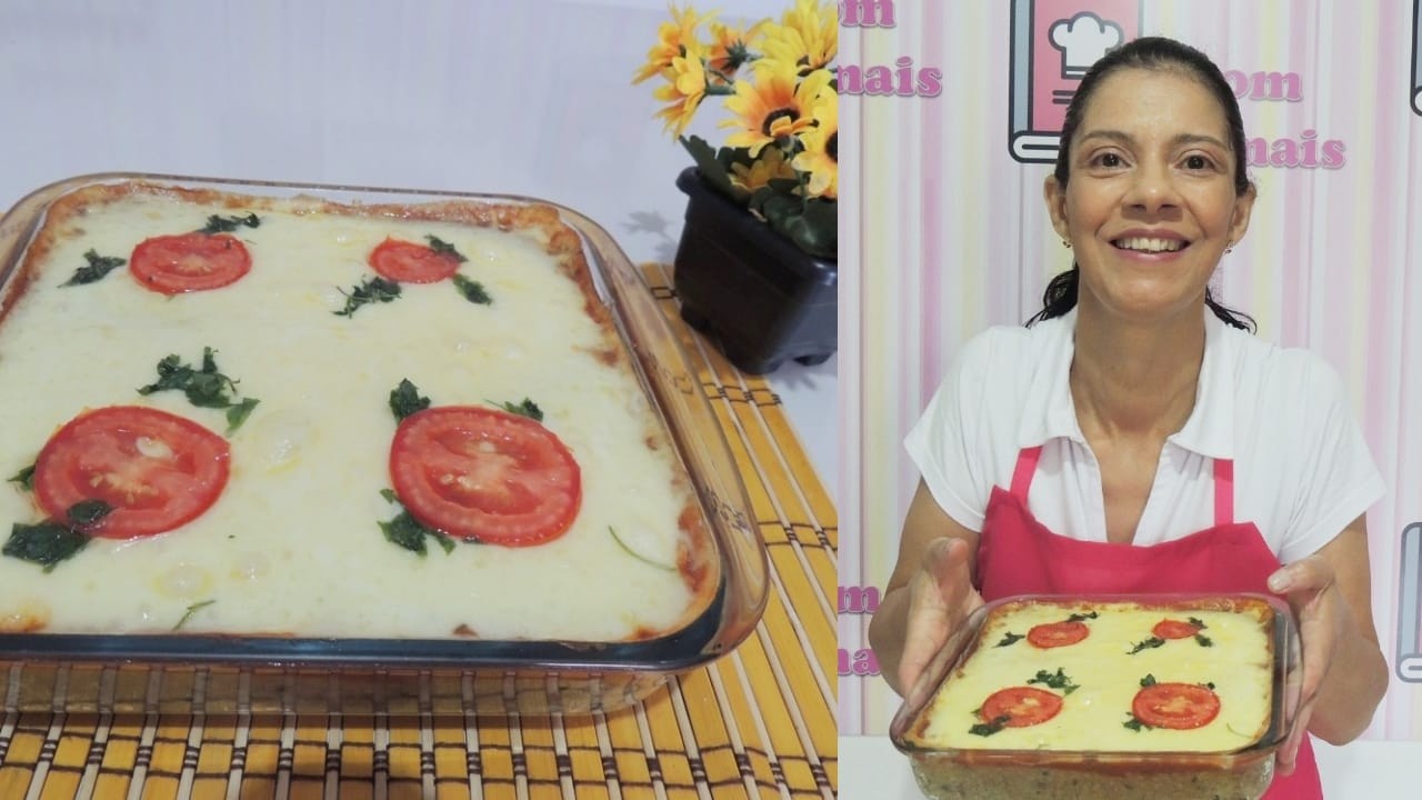 Parmegiana de carne moída, ao forno