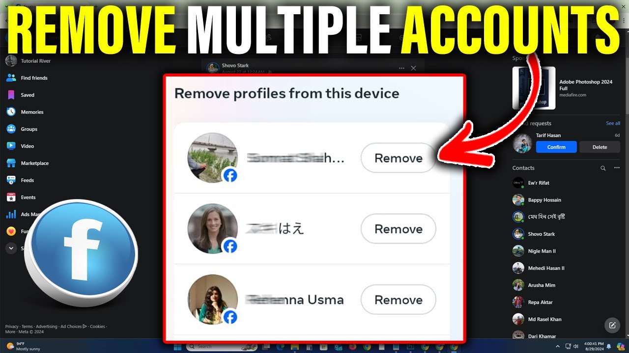 How To Remove Multiple Accounts On Facebook 2026 (PC or Laptop)