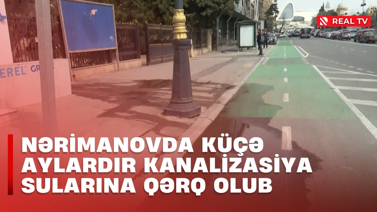 Nərimanovda küçə aylardır kanalizasiya sularına qərq oldu