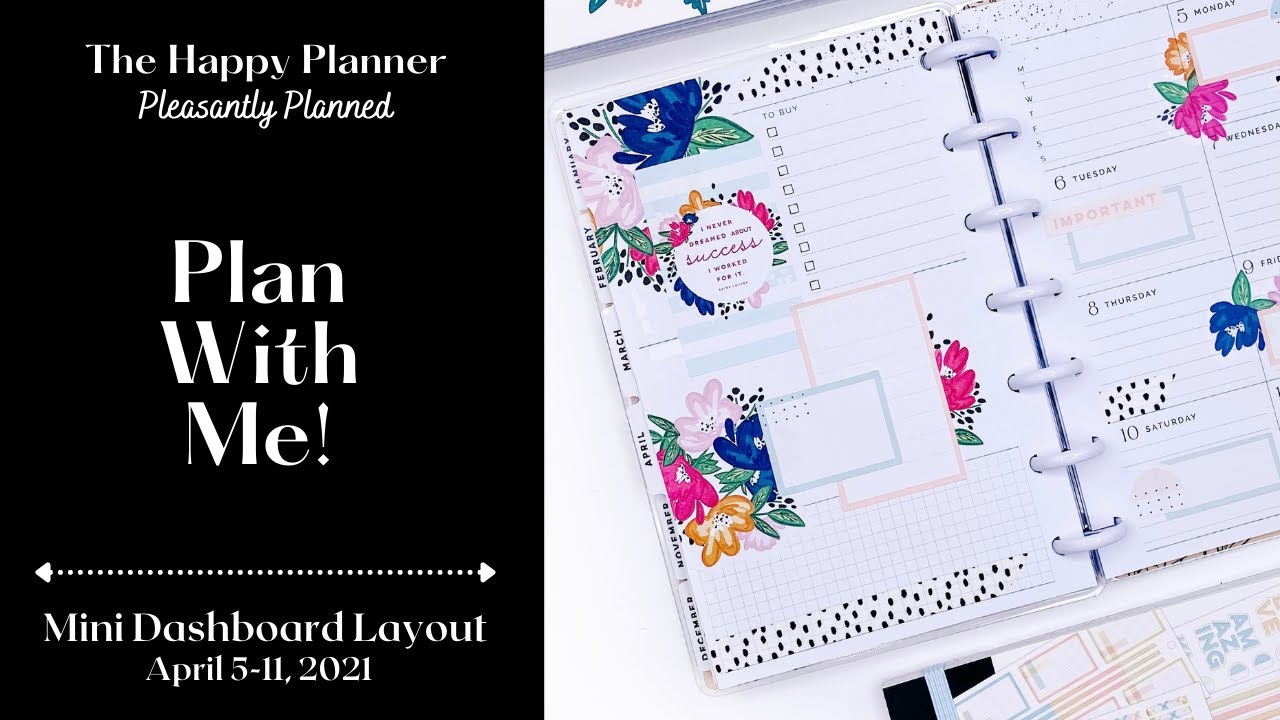 Mini Dashboard Layout | Plan With Me! | Flower Power Mega Stickerbook