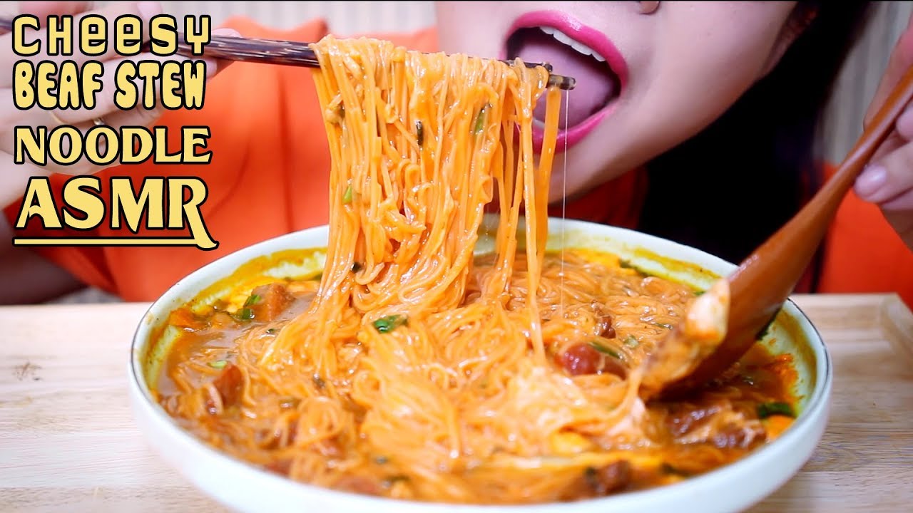 ASMR CHEESY BEEF STEW noodle | LINH-ASMR