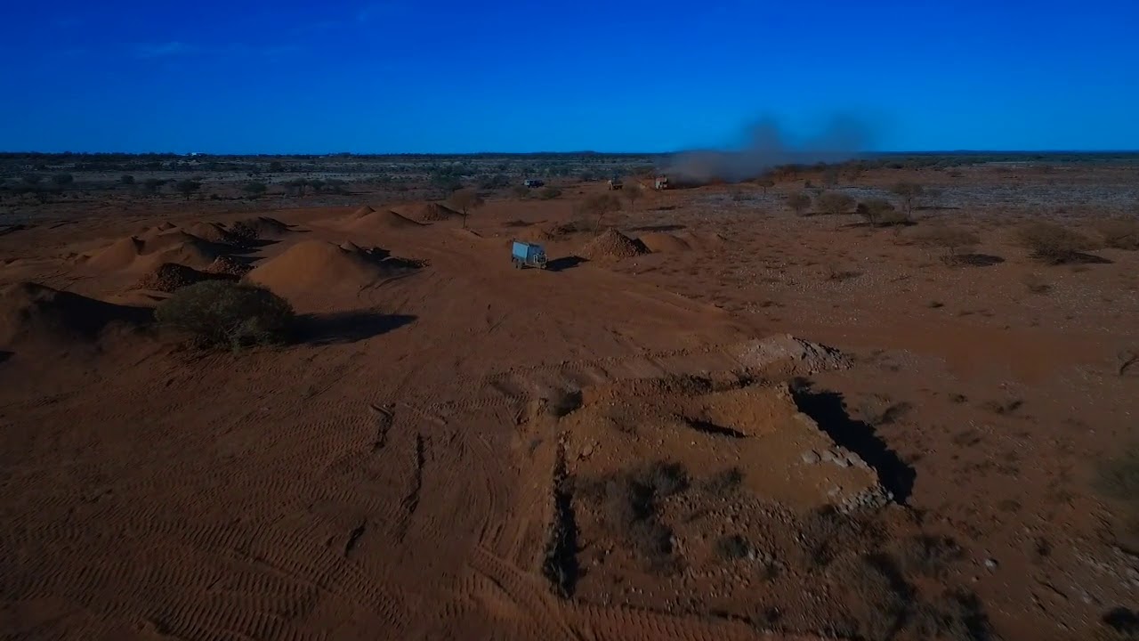 Dryblowing for gold sweet drone footage