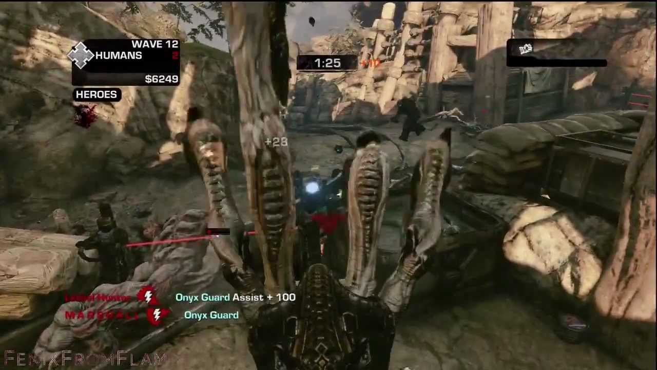 Gears Of War 3 Beast Mode (Insane) - Trenches, All 12 rounds, 60th best time in the world