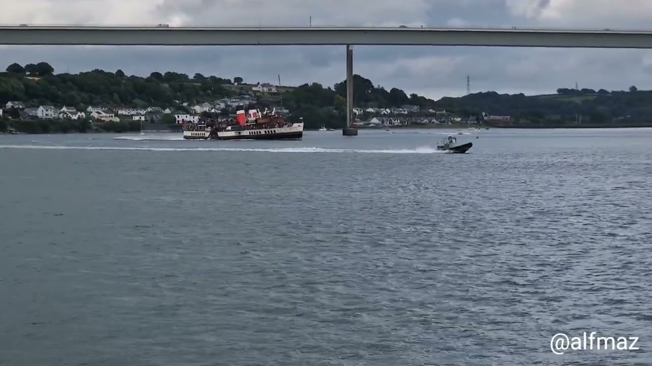 PS Waverley , Paddle Steamer . On the river Cleddau at Neyland , Pembrokeshire , 22nd  June 2024.
