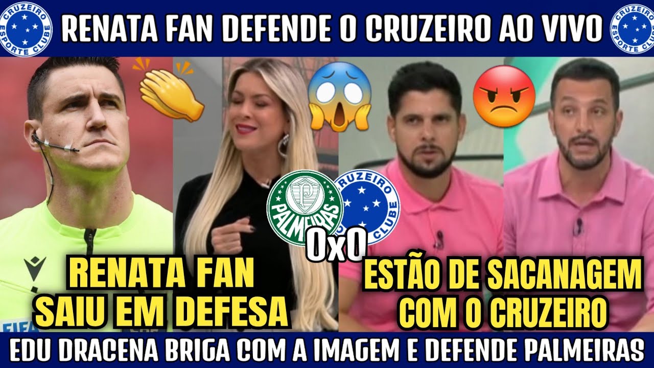 😡😱 EDU DRACENA BRIGA COM A IMAGEM E DEFENDEU O PALMEIRAS! REACT JOGO ABERTO  PALMEIRAS X CRUZEIRO.