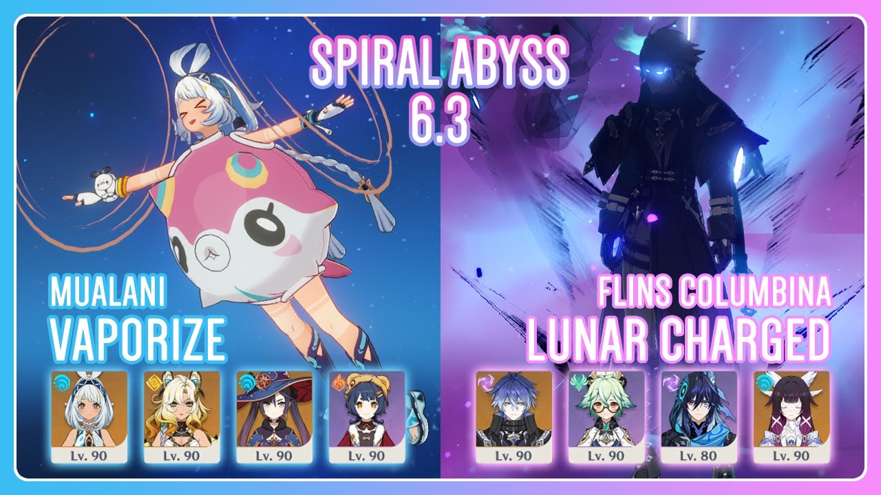 C2 Mualani Vaporize & C2 Flins Columbina Lunar Charged | NEW Spiral Abyss 6.3 | Genshin Impact