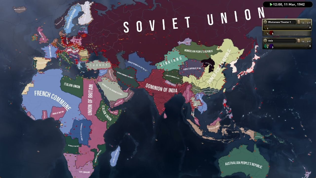 WWII but ALL COUNTRIES are COMMUNIST - HOI4 TIMELAPSE