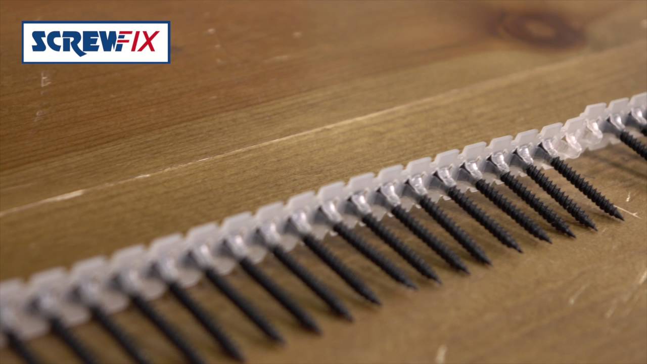 Screwfix -  EASYDRIVE COLLATED DRYWALL SCREWS BLACK FINE THREAD  1000 PACK