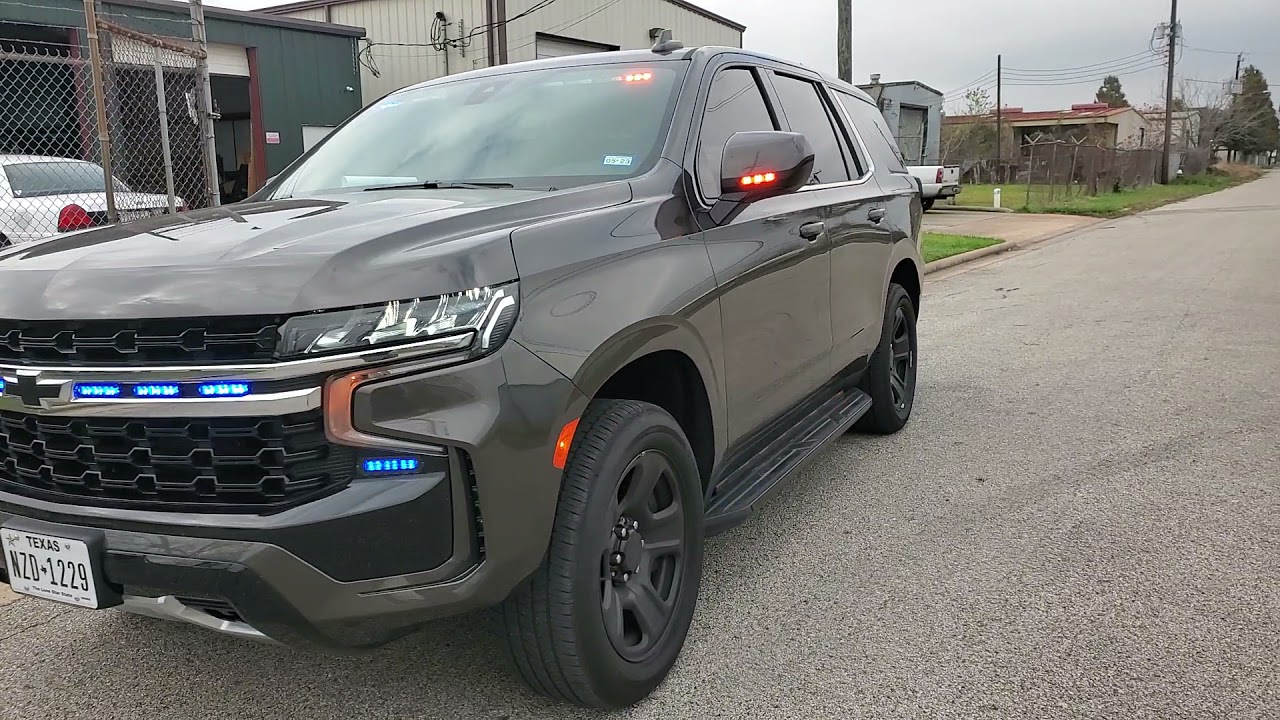 2021 Tahoe PPV Feniex Quad F1 Police Lights by EFS Houston Emergency Fleet Service