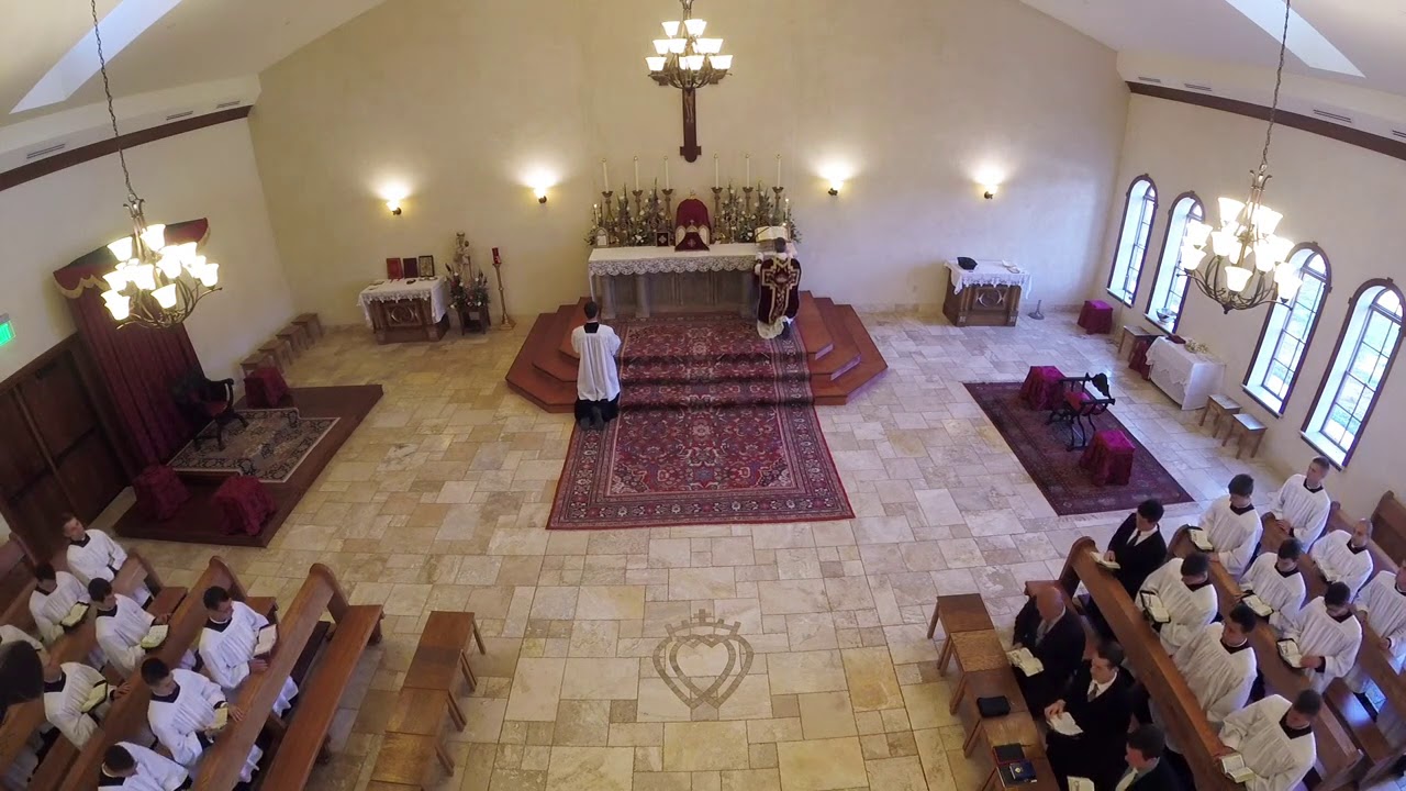 Low Mass One Server. Traditional Latin mass St. Thomas Aquinas Seminary Virginia SSPX