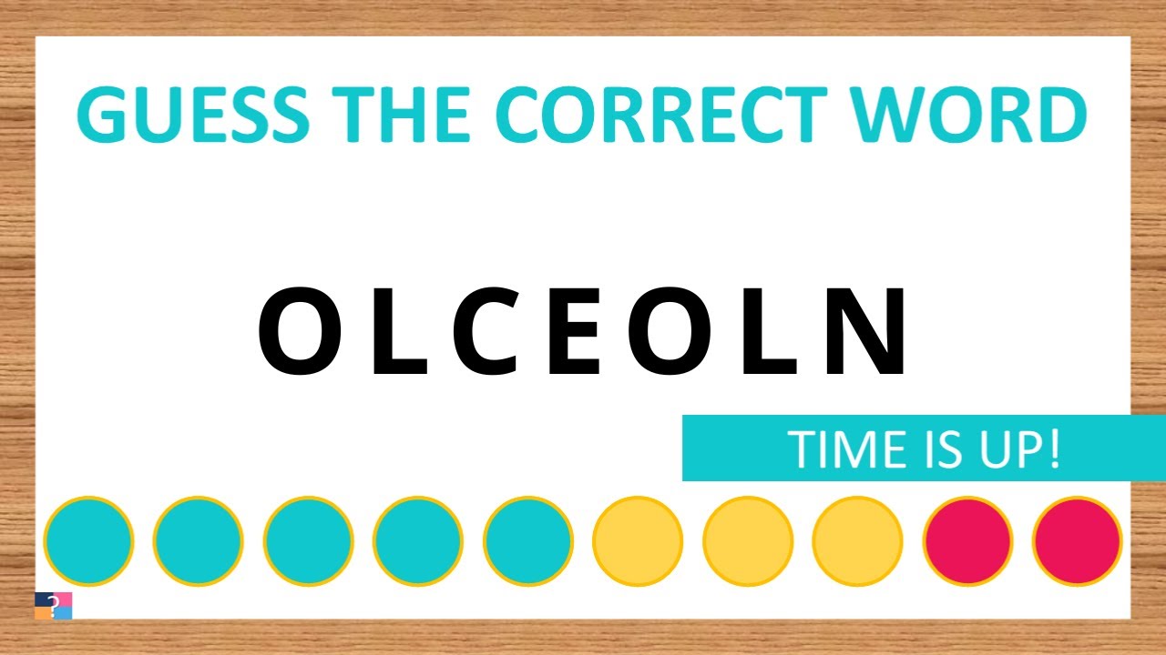 Guess the Correct Word! Unscramble in Record Time! 7 Letters | Agent Quiz