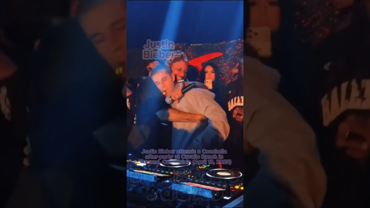 Justin Bieber attends a Coachella after-party at Cavallo Ranch in Thermal #justinbieber #celebrity