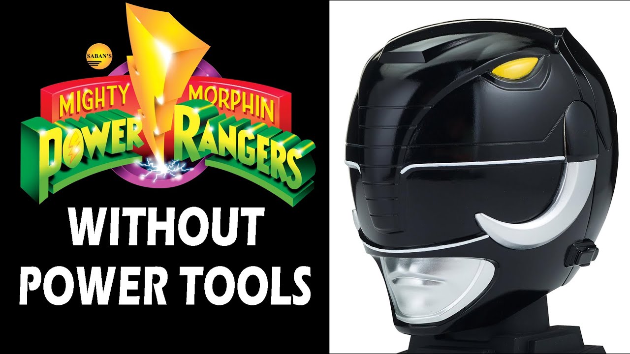 How To Make Power Rangers Costume - Handmade Without Power Tool (BLACK RANGER) Helmet Tutorial