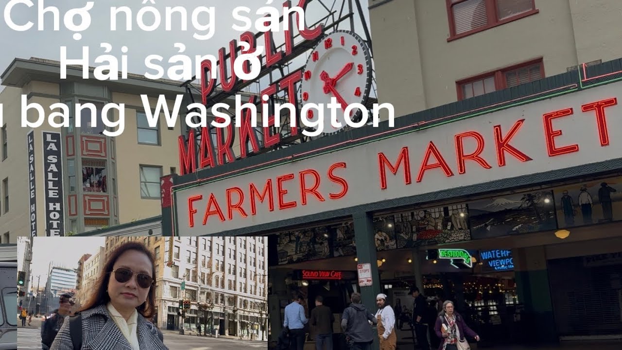Đi chợ Hải Sản,ăn sáng ở nhà hàng Aroom Coffee tiểu bang Washington 