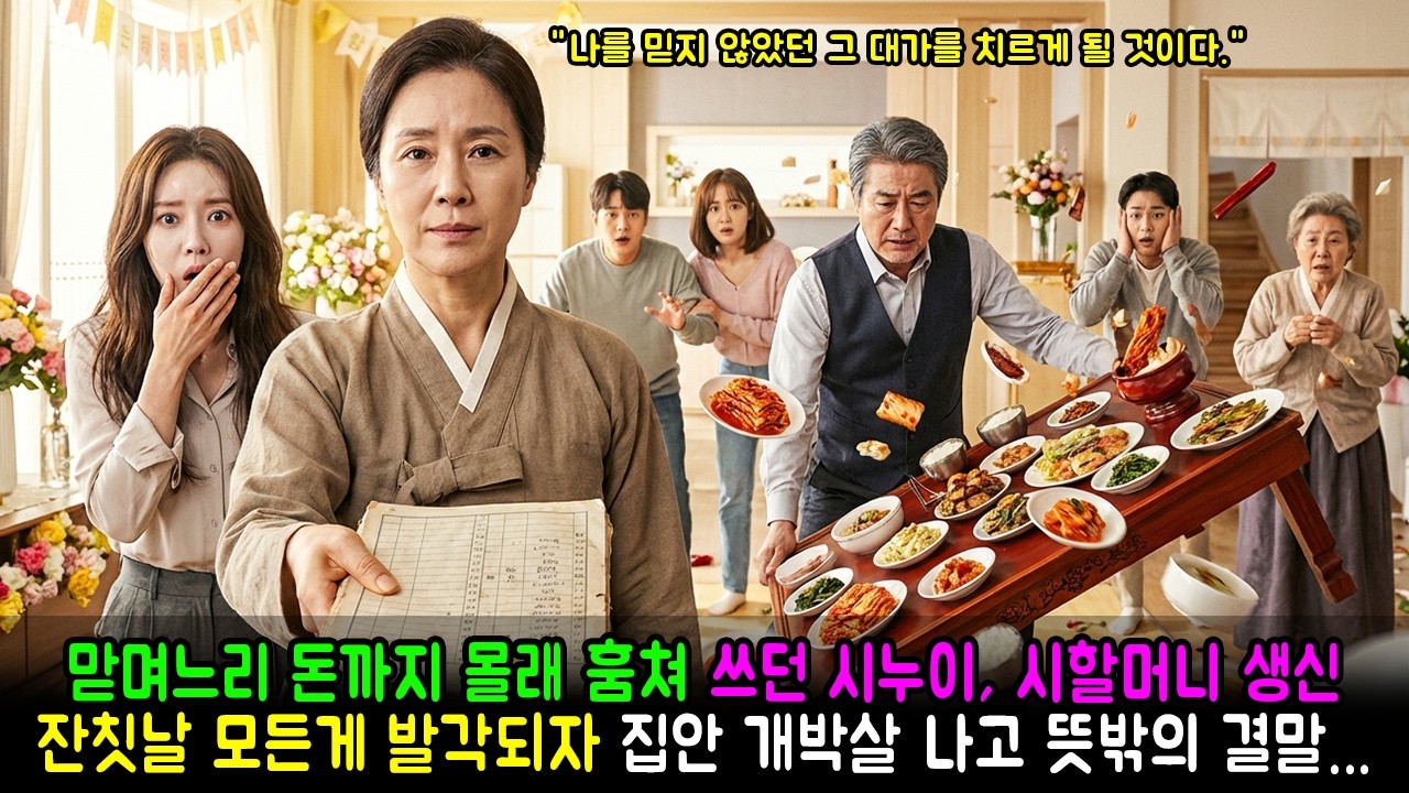 맏며느리 돈까지 몰래 훔쳐 쓰던 시누이, 시할머니 생신 잔칫날 모든게 발각되자 집안 개박살 나고 뜻밖의 결말... | 반전사연 | 감동사연 | 노후사연 | 막장사연
