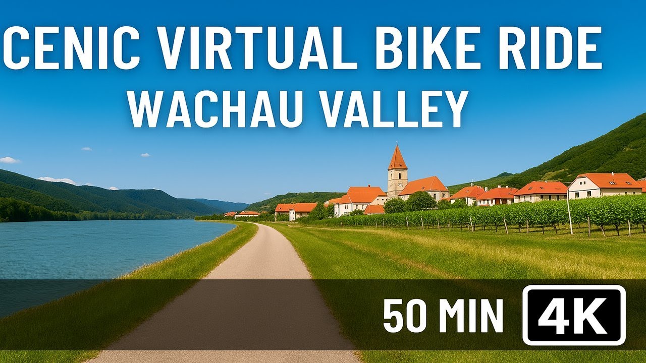 50 Min Scenic Bike Ride | Wei&szlig;enkirchen to Krems | Wachau Valley in 4K